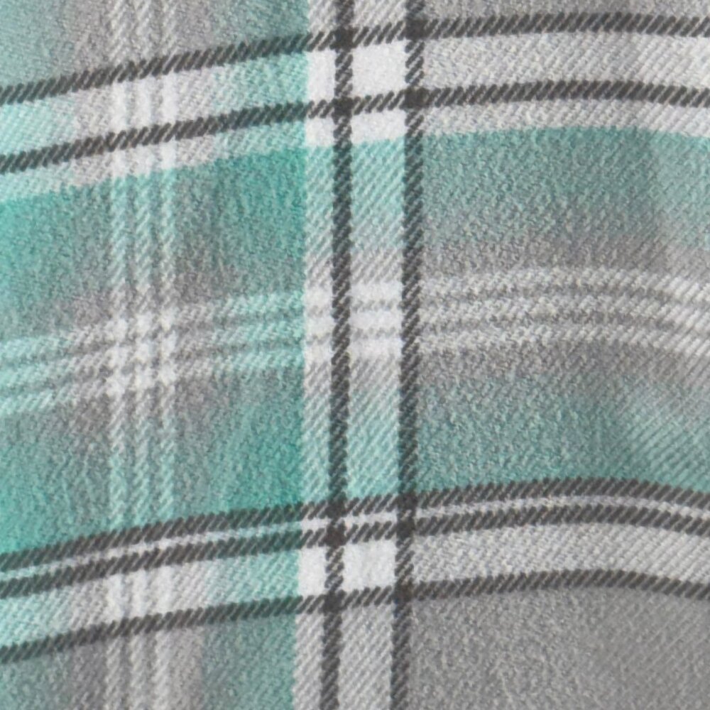 Like new PATAGONIA Fjord Organic Cotton Plaid Flannel Shirt in Mint & Gr… - Picture 4 of 11